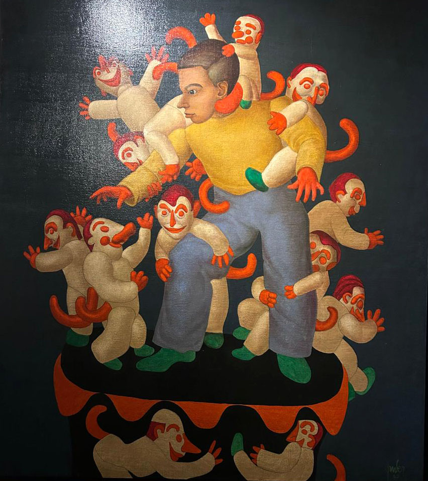 Bonecos surrealistas do artista Gruber