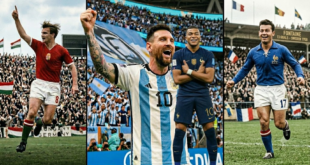 Os artilheiros Kocsis, Messi, Mbappé e Fontaine