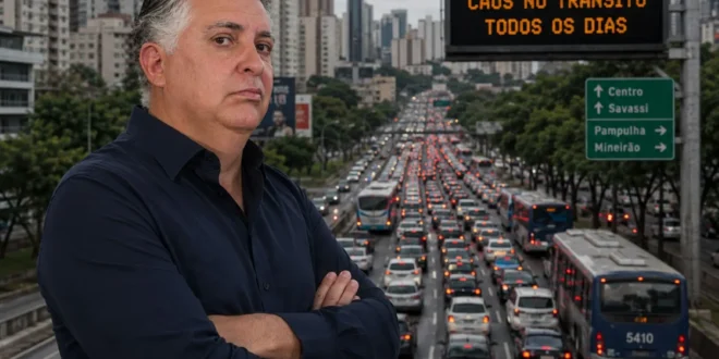 Belo Horizonte está parando, e o trânsito já virou um problema de saúde pública gravíssimo