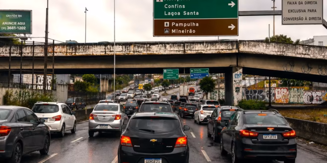 A última imagem de Belo Horizonte é o retrato da esculhambação na saída para o Aeroporto Internacional