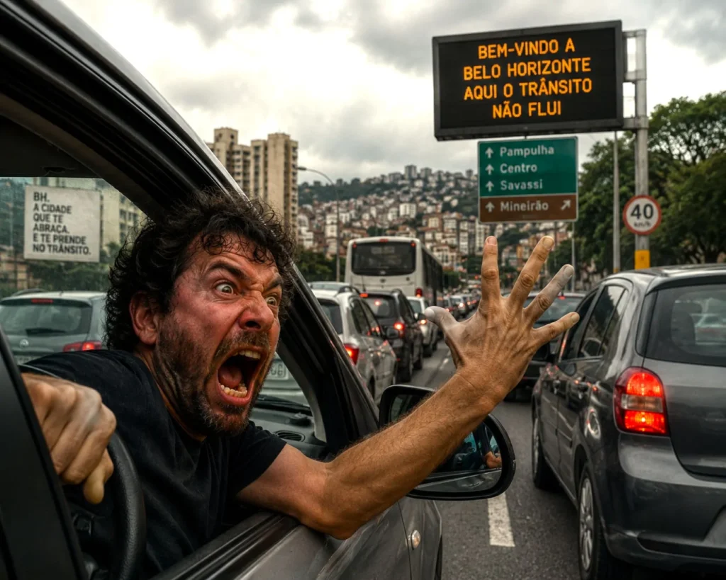 Transito de Belo Horizonte enlouquece